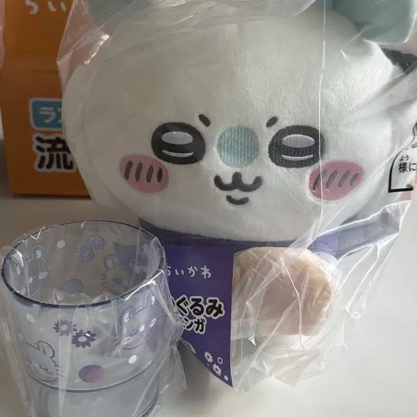 [BUNJANG] Chiikawa Animai Summer Lottery Momonga Doll & Cup Set Bundle / 치이카와 애니마이 여름 쿠지 모몽가 인형 컵 세트 일괄