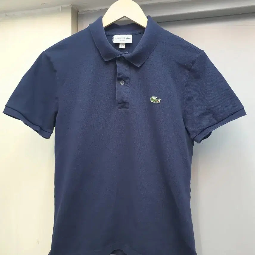 [BUNJANG] Lacoste Short Sleeve Polo Shirt Size 95 Navy / 라코스테 반팔 카라티 95