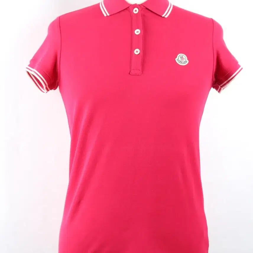 [BUNJANG] Moncler Logo Applique PK Collar Short Sleeve T-Shirt XS / 몽클레어 로고 와펜 PK 카라 반팔 티셔츠 XS