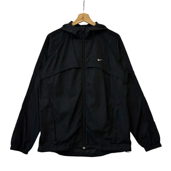 [BUNJANG] Nike Swoosh Hood Windbreaker Black L / 나이키 스우시 후드 바람막이 블랙 L 정품
