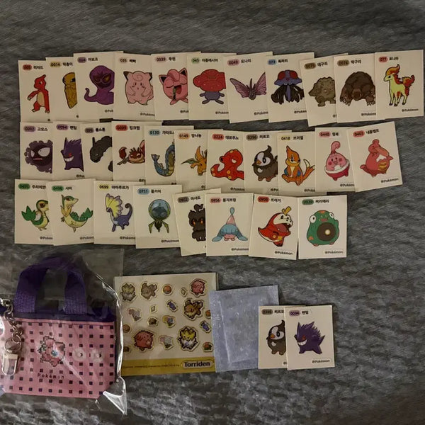 [BUNJANG] Pokemon Bread Stickers Bundle Set / 포켓몬스터 띠부씰 30개 일괄