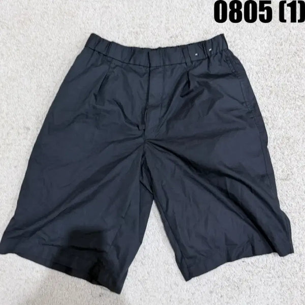 [BUNJANG] Uniqlo Black Wide Banding Shorts / 유니클로 검정색 와이드 밴딩 반바지