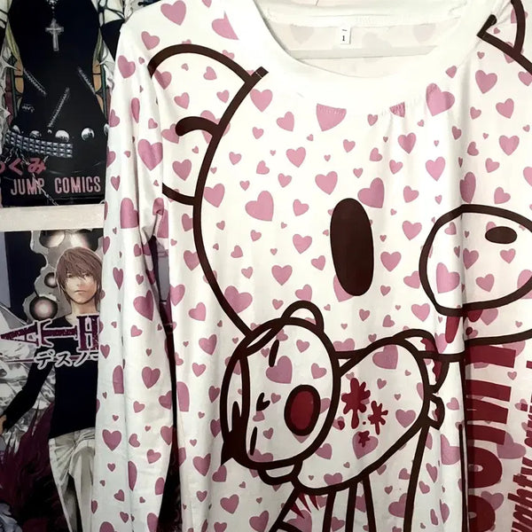 [BUNJANG] Gloomy Bear Y2K Long Sleeve T-Shirt / 글루미베어 롱슬리브 티셔츠 갸루 y2k