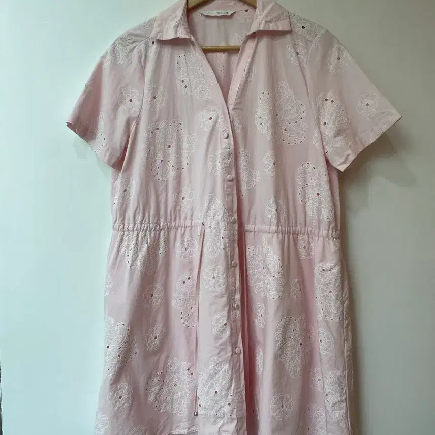 [BUNJANG] Zara Floral Pattern Pink Shirt S / 자라 플라워패턴 핑크 셔츠 S
