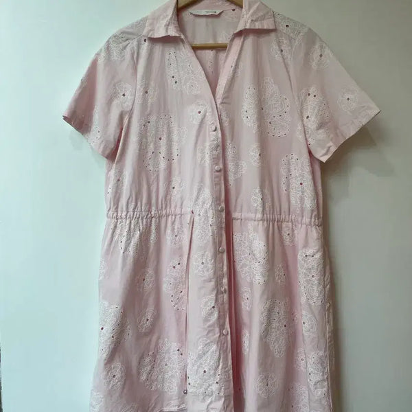 [BUNJANG] Zara Floral Pattern Pink Shirt S / 자라 플라워패턴 핑크 셔츠 S