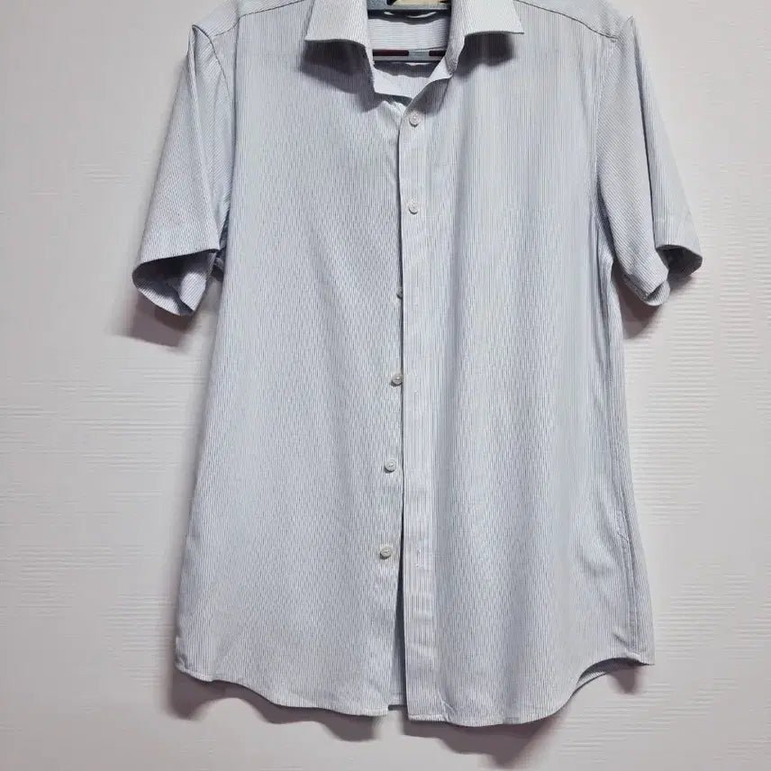 [BUNJANG] Ziozia Men's Striped Short-Sleeve Shirt / 지오지아 남성 셔츠 스트라이프 반팔95