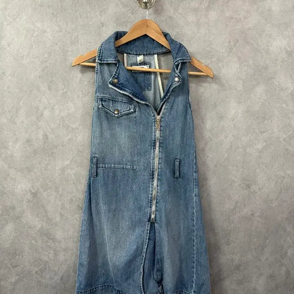 [BUNJANG] Diesel Vintage Denim Long Dress XXS / 디젤 올드스쿨 빈티지 청 데님 롱 원피스 XXS 실측 허리끈 X