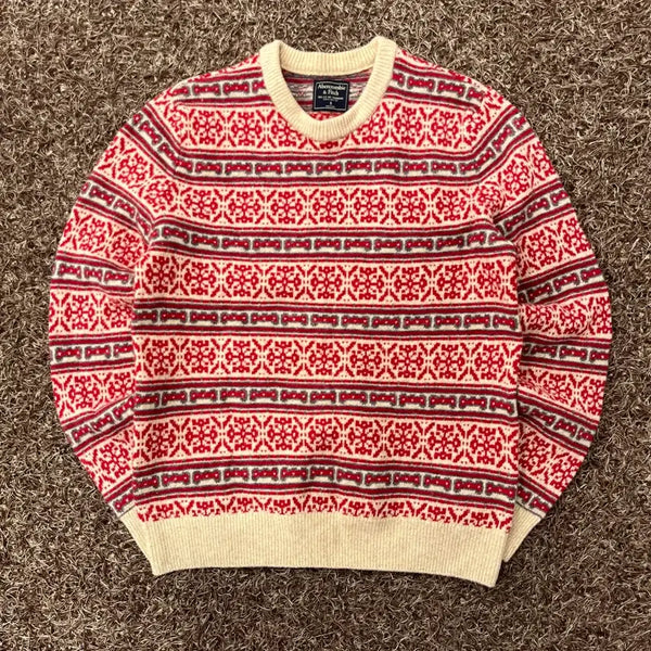 [BUNJANG] Abercrombie & Fitch Pattern Knit Sweater / S 아베크롬비 패턴 니트 스웨터
