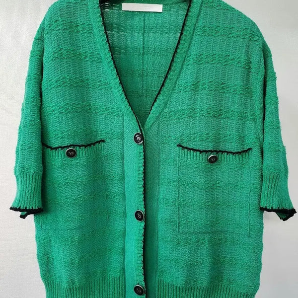 [BUNJANG] VOV Short Sleeve Cardigan / 보브 반팔 가디건