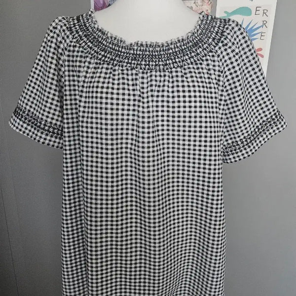 [BUNJANG] Checkered Blouse / 체크 블라우스