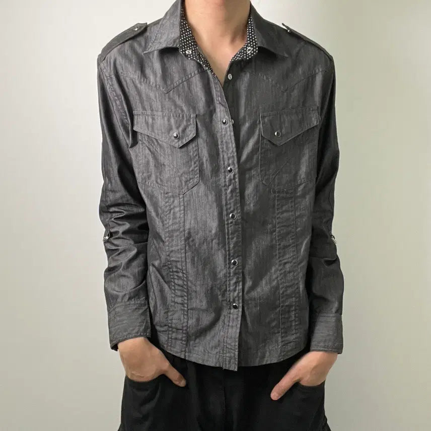[BUNJANG] Male&Co Western Denim Shirt Jacket L / Male&Co 웨스턴 데님 셔츠 자켓 L