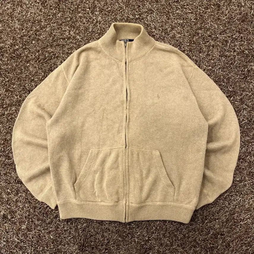 [BUNJANG] Polo Ralph Lauren 100% Wool Knit Zip-Up Jacket / 100 폴로 랄프로렌 두산 니트 집업 자켓