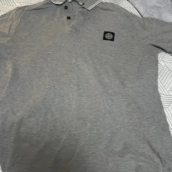 [BUNJANG] Stone Island Short-Sleeve Polo Shirt Grey L / 백화점판, 파워정품) 스톤아일랜드 반팔 카라티 그레이 L