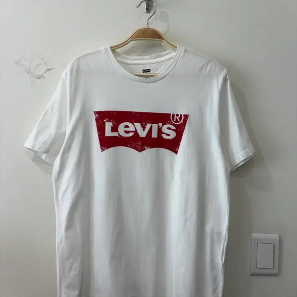 [BUNJANG] Levi's Big Logo White T-Shirt / 197. 리바이스 빅로고 화이트 반팔
