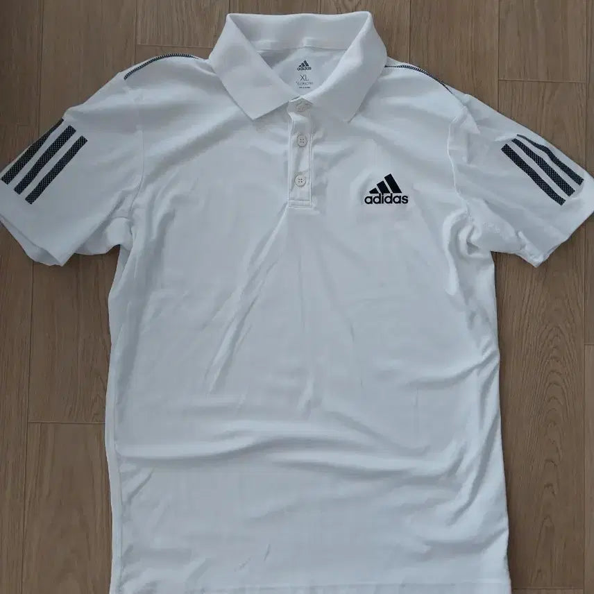 [BUNJANG] Adidas Men's Golf T-Shirt White XL / 12. 남성 100 아디다스 골프티셔츠 폴리 시원