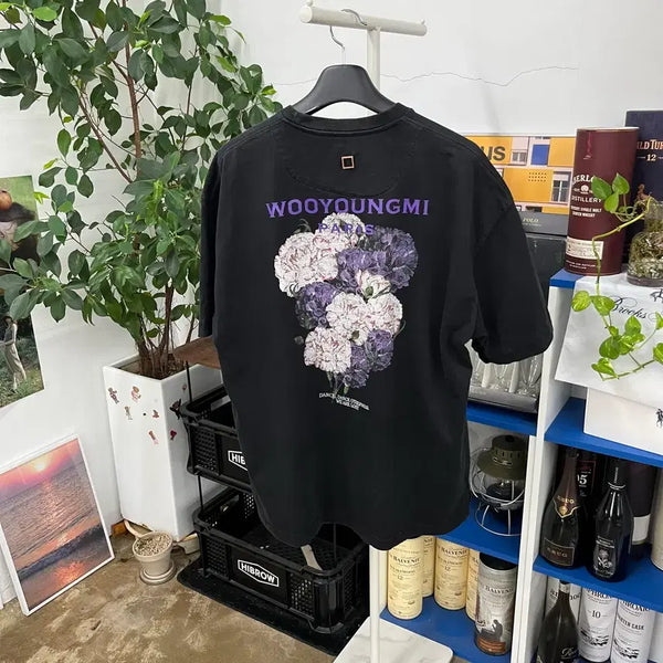 [BUNJANG] Wooyoungmi Printed Short Sleeve T-Shirt Size 50 / 우영미 프린팅 반팔 티셔츠 50
