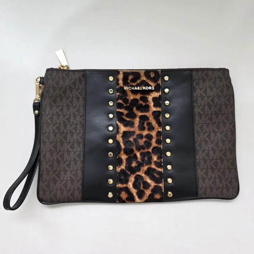 [BUNJANG] Michael Kors Jet Set Travel Haircalf Clutch Bag / 마이클코어스 제트 세트 트래블 송치 클러치백