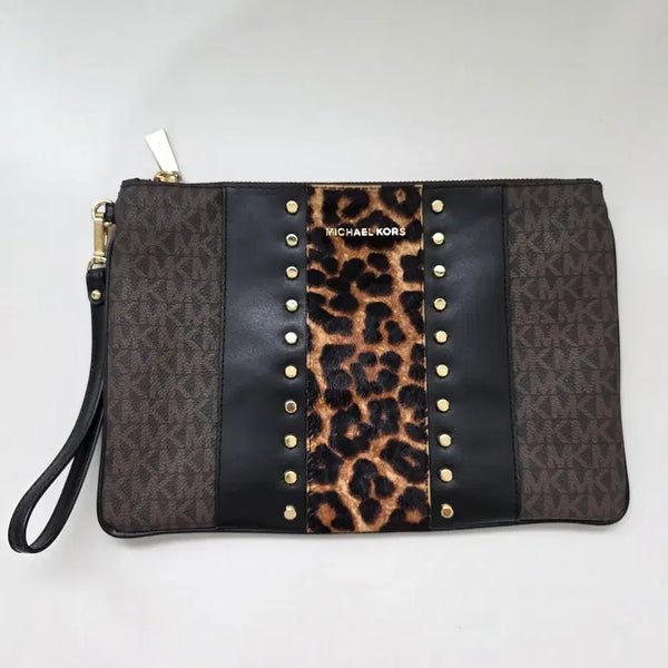 [BUNJANG] Michael Kors Jet Set Travel Haircalf Clutch Bag / 마이클코어스 제트 세트 트래블 송치 클러치백