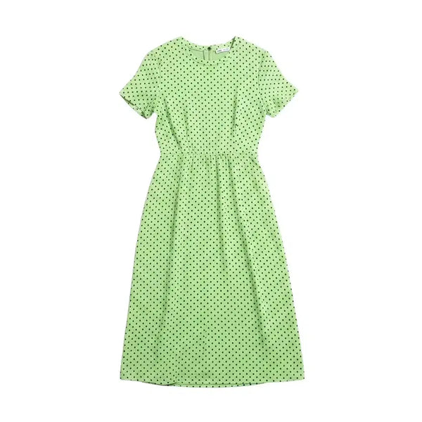 [BUNJANG] Zara Polka Dot Knit Long Dress Women's M / 여성M/ 자라 땡땡이 니트 롱 원피스GN 37-1