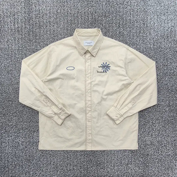 [BUNJANG] Vintage Acmestudios Sun Logo Long Sleeve Shirt Beige / 빈티지9. 아크메드라비 선 로고 롱 슬리브 셔츠 베이지