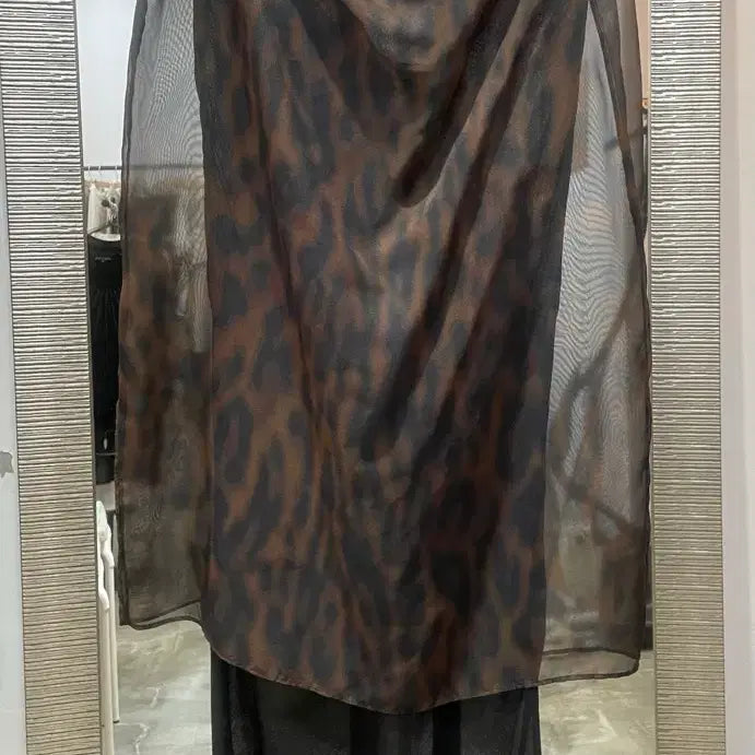 [BUNJANG] ZARA Leopard Chiffon Long Skirt M / ZARA 레오파드 쉬폰 롱 스커트 M