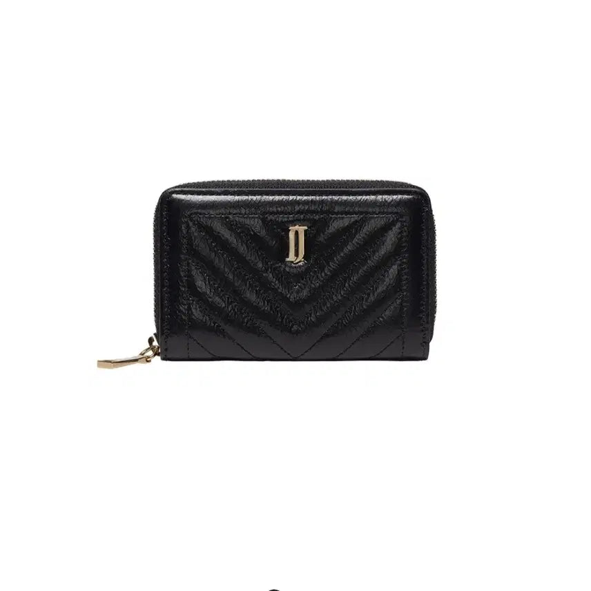 [BUNJANG] J.ESTINA Joelle Quilting Zipper Card Wallet Black / 제이에스티나 조엘 퀼팅 지퍼 카드 월렛 블랙