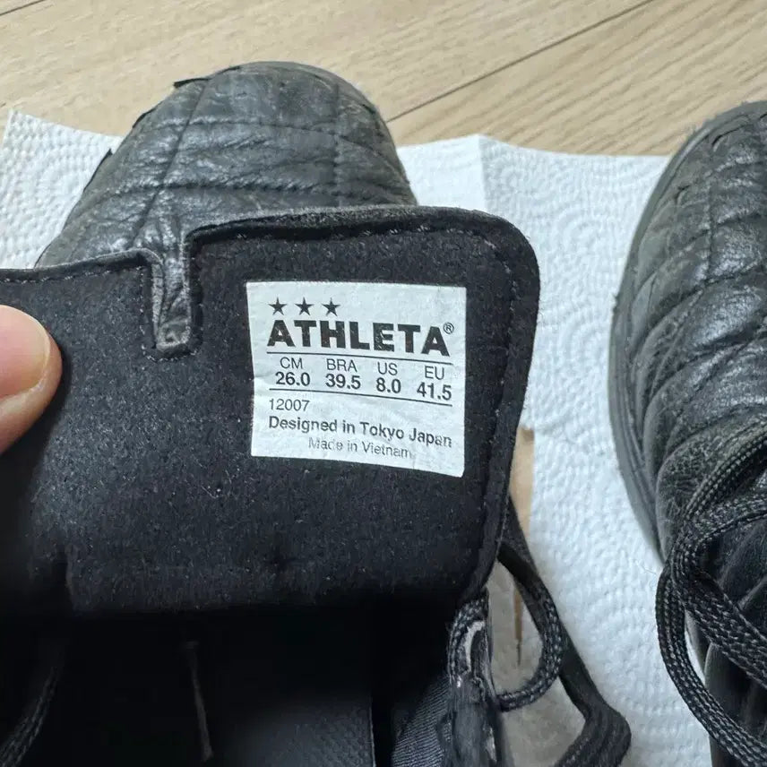 [BUNJANG] Athleta A005 Soccer Cleats 260 Black / 아슬레타 a005 260