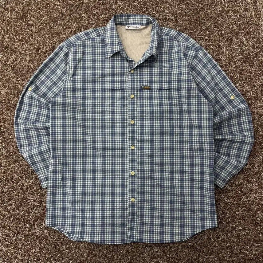 [BUNJANG] Columbia Nylon Checkered Shirt / L 컬럼비아 나일론 체크 셔츠