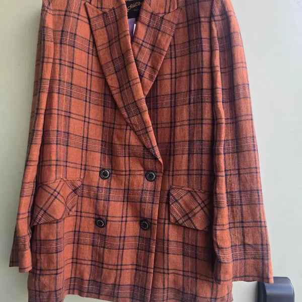 [BUNJANG] Vivienne Westwood Linen Jacket / 비비안웨스트우드  마 체크 자켓