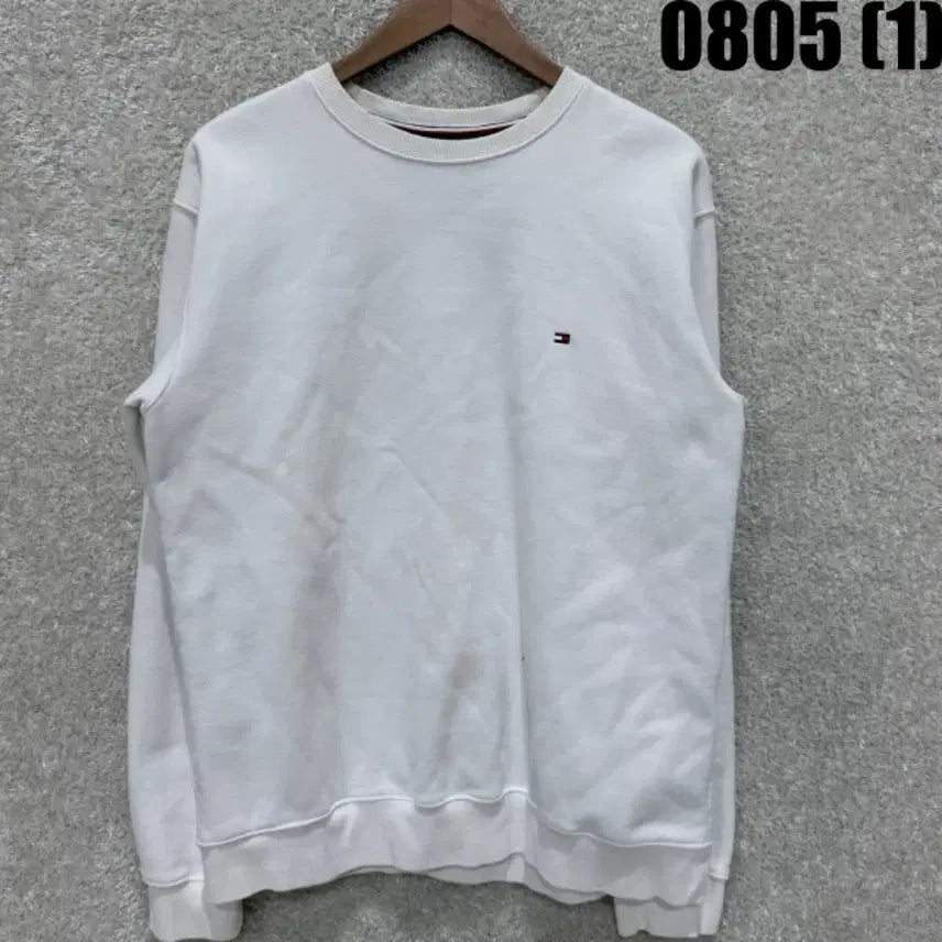 [BUNJANG] Tommy Hilfiger Crewneck Sweatshirt White / 타미힐피거 맨투맨 화이트