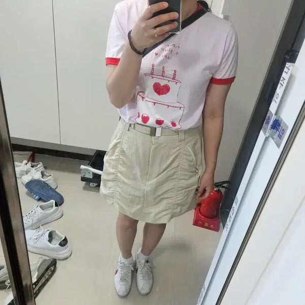 [BUNJANG] Belted Mini Skirt / 벨트미니스커트
