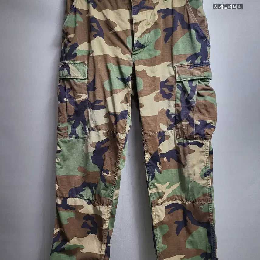 [BUNJANG] US Military Original Woodland Combat Trousers Medium Short / 미군 오리지날 우드랜드 전투복 바지 미듐숏