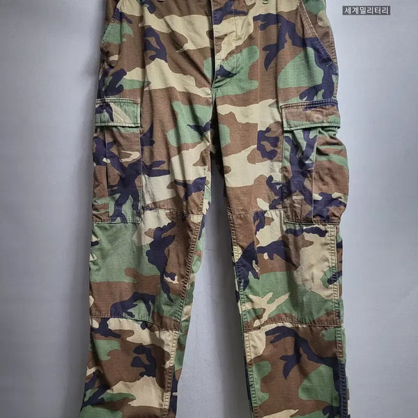 [BUNJANG] US Military Original Woodland Combat Trousers Medium Short / 미군 오리지날 우드랜드 전투복 바지 미듐숏
