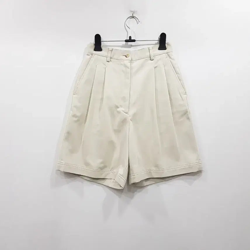 [BUNJANG] Vintage High-Waist Pin Tuck Cotton Wide Shorts / R870 빈티지 하이웨스트 핀턱 코튼 면 와이드 반바지 여20