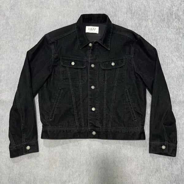 [BUNJANG] Elwood Bourbon Denim Trucker Jacket Velvetine / 46 엘무드 버번 데님 트러커 자켓 벨벳틴