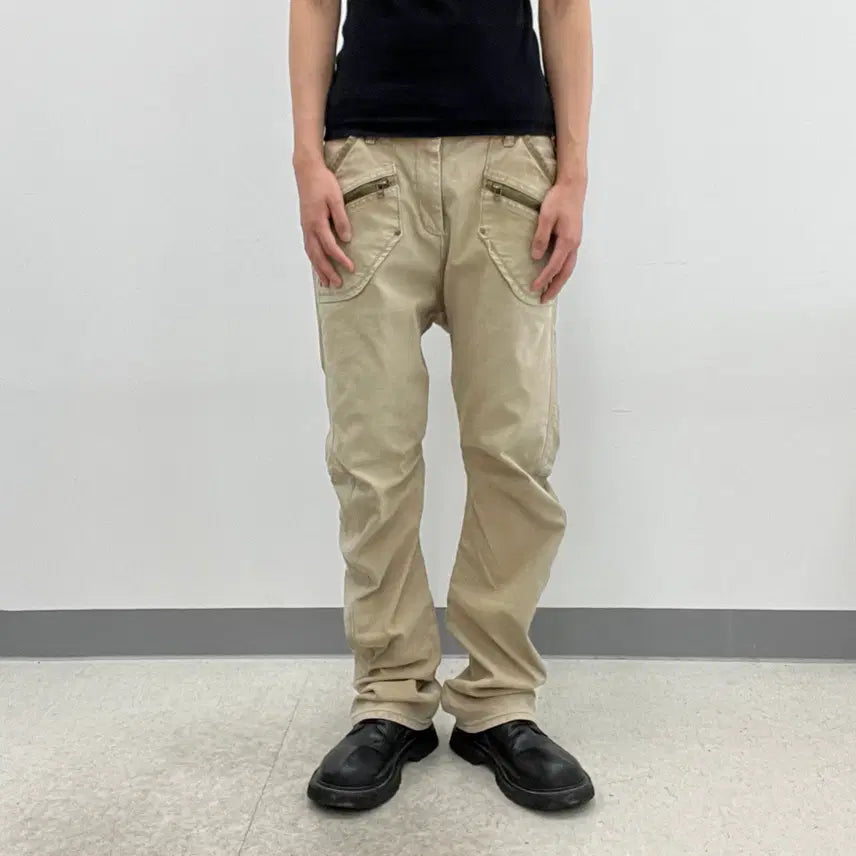 [BUNJANG] Edwin 503 Beige Gimmick Bush Pants / edwin 에드윈 503 베이지 기믹 부쉬 팬츠 32