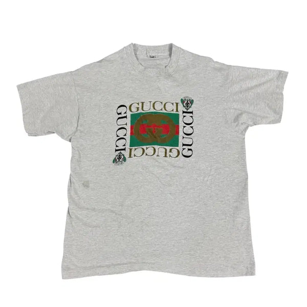 [BUNJANG] Vintage 90s Gucci Bootleg Box Logo T-Shirt XL / 빈티지 90s Gucci Bootleg 구찌 박스로고 부틀렉 티셔츠