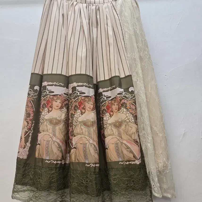 [BUNJANG] Lace Pattern Long Skirt / 레이스 패턴 롱스커트