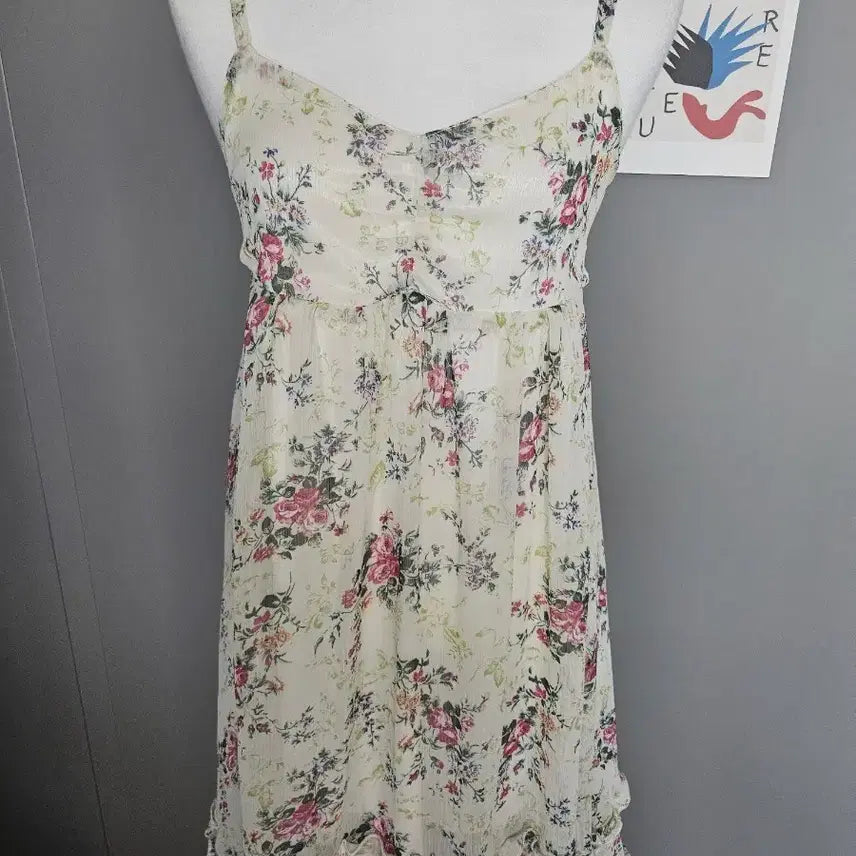 [BUNJANG] Floral Strap Dress / 플로럴 끈 원피스