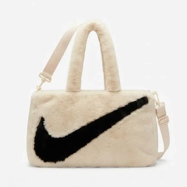 [BUNJANG] Nike Beige Fur Tote Crossbody Bag / 나이키베이지퍼토트크로스백