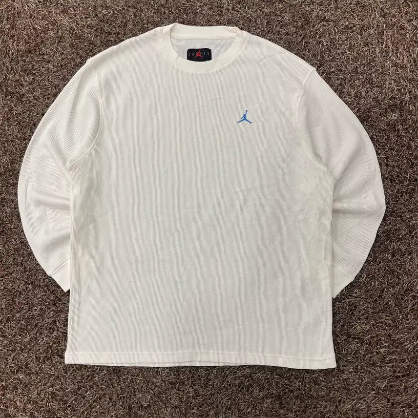 [BUNJANG] Jordan XL Waffle Long Sleeve T-Shirt White / XL 조던 와플 화이트 롱슬리브 긴팔 티셔츠