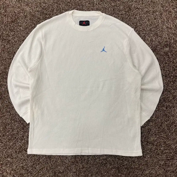 [BUNJANG] Jordan XL Waffle Long Sleeve T-Shirt White / XL 조던 와플 화이트 롱슬리브 긴팔 티셔츠