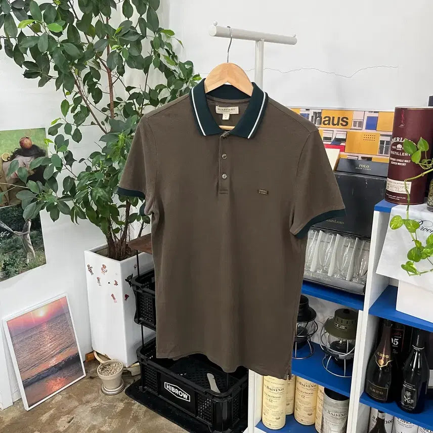 [BUNJANG] Burberry Pique Short Sleeve Collar T-Shirt L / 버버리 피케 반팔 칼라 티셔츠 L