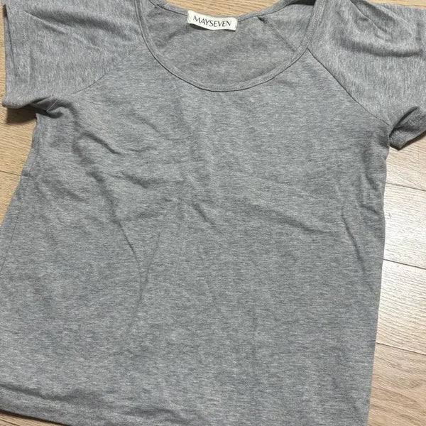 [BUNJANG] Grey Plain Short Sleeve T-Shirt / 회색 무지 반팔