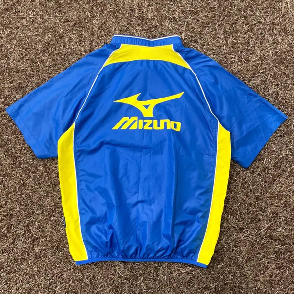 [BUNJANG] Mizuno Back Logo Half-Zip Warm-Up T-Shirt / S 미즈노 백로고 반집업 웜업 티셔츠