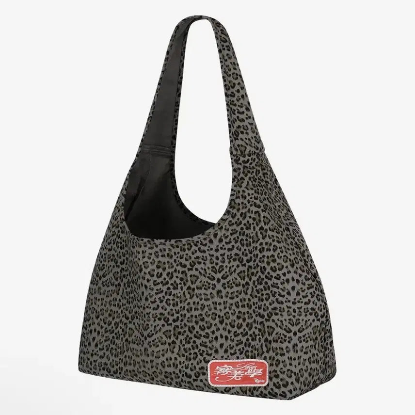 [BUNJANG] CASICO Leopard Print Shoulder Bag Blue Grey / 카시코 레오파드 프린트 숄더백 블루 그레이