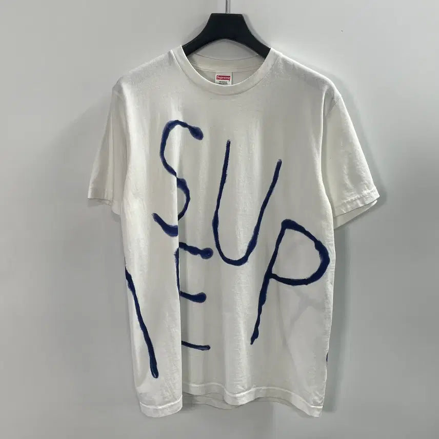 [BUNJANG] Supreme 25ss Painted White Short Sleeve T-Shirt / 25ss 슈프림 페인티드 화이트 반팔티  (on.1669)