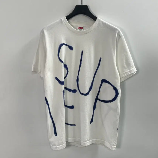 [BUNJANG] Supreme 25ss Painted White Short Sleeve T-Shirt / 25ss 슈프림 페인티드 화이트 반팔티  (on.1669)