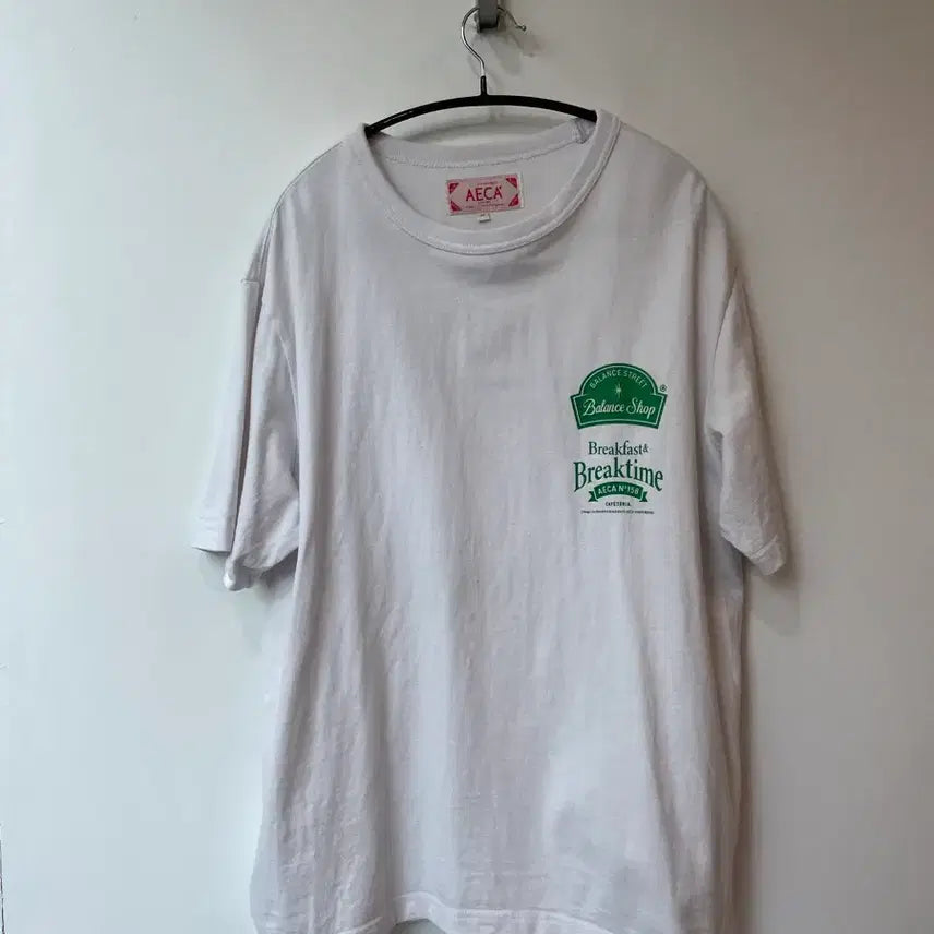 [BUNJANG] Aika White Printing Short Sleeve T-Shirt - Size M / 에이카 화이트 프린팅 화이트 반팔 M