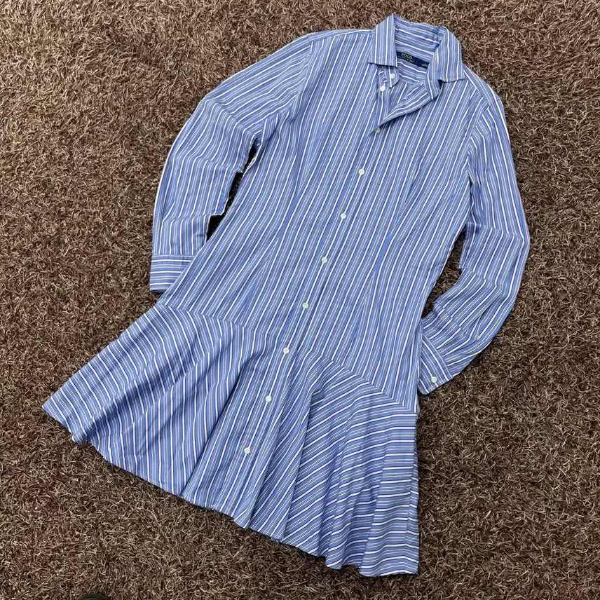 [BUNJANG] Polo Ralph Lauren Striped Shirt Dress / 6 폴로 랄프로렌 스트라이프 셔츠 원피스